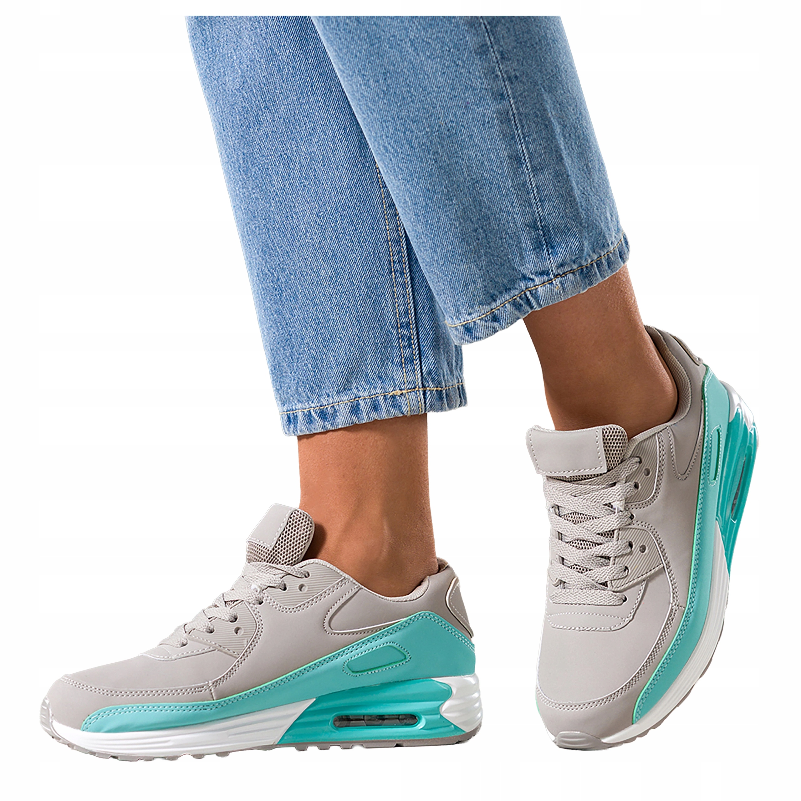 Sneakersy Šedé Dámské Sportovní Drážkované Podrážka Šněrovací Pohodlné vel. 39