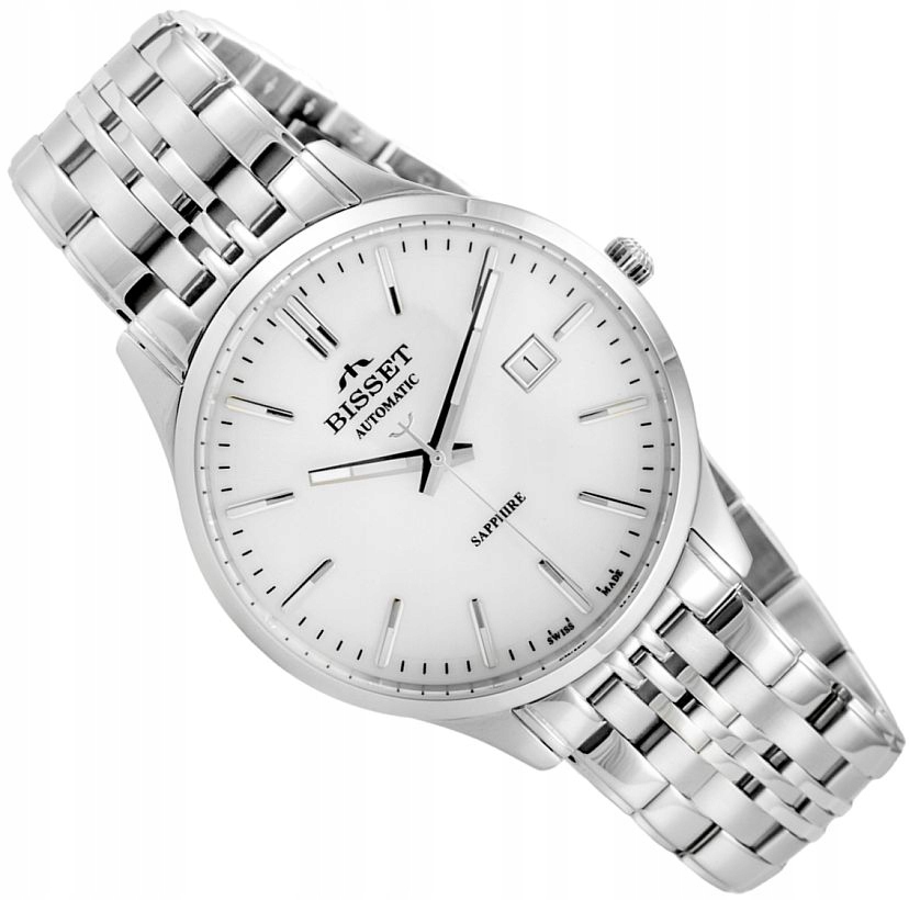 Szwajcarski Zegarek Męski Bisset BSMF37 Automat Premium Sellita SW200 40mm