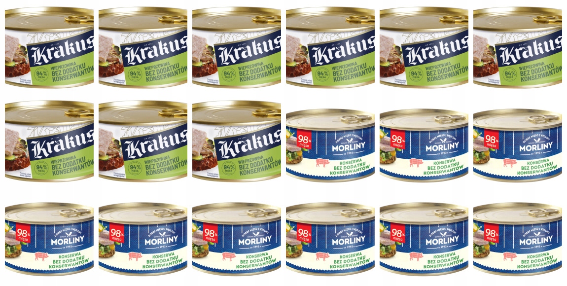 Levně Sada Konzerv Bez Konzervantů MIX 18 Ks