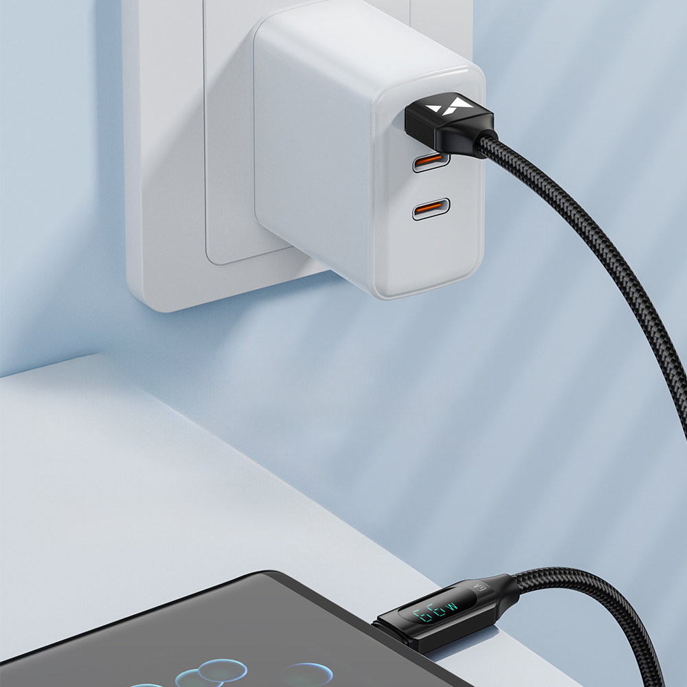 WOZINSKY KABEL USB-A/USB-C 2M Z WYŚWIETLACZEM LED Marka Wozinsky
