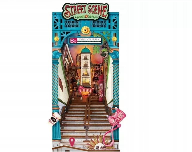 Puzzle 3D „scena Uliczna Z Książkami”, Rolife, 196 Elementów