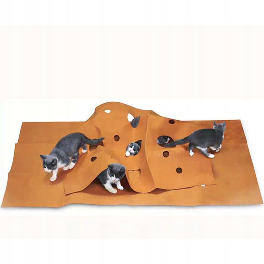 Levně Hrací podložka pro kočky s interaktivními otvory Hrací podložka pro kočky