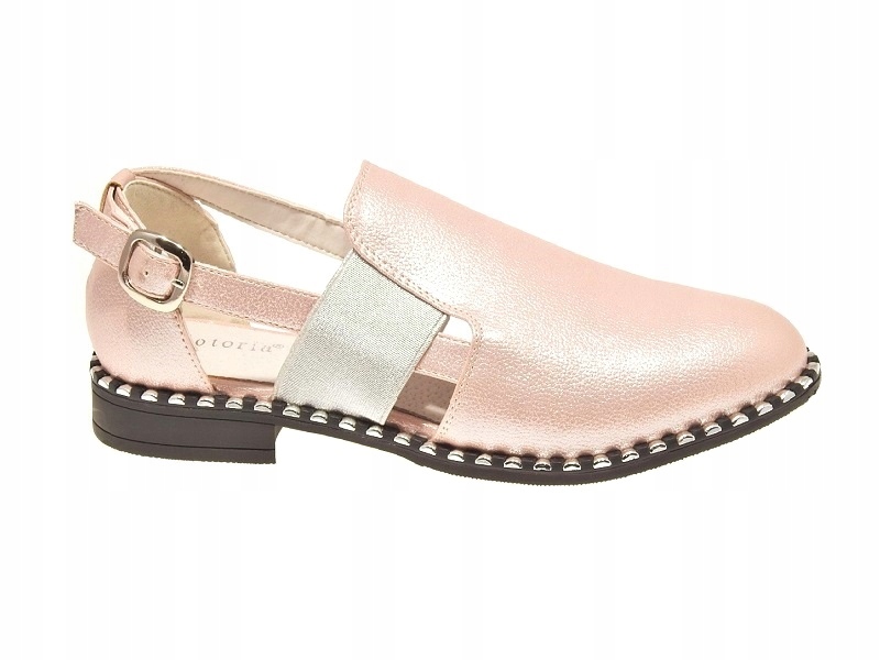 

Półbuty sandały z gumką A18-6611 Pink r.40