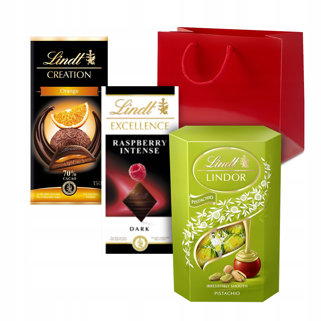 Lindt zestaw prezentowy pralinki Lindor czekolady Excellence Creation 450g