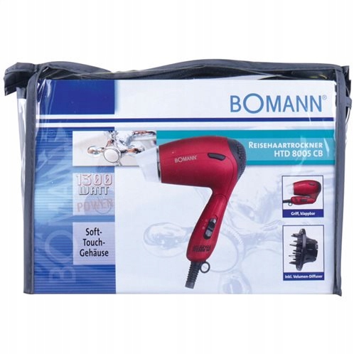 TURYSTYCZNA PODRÓŻNA PORĘCZNA SKŁADANA SUSZARKA DO WŁOSÓW DYFUZOR 1300W Liczba prędkości nadmuchu 2