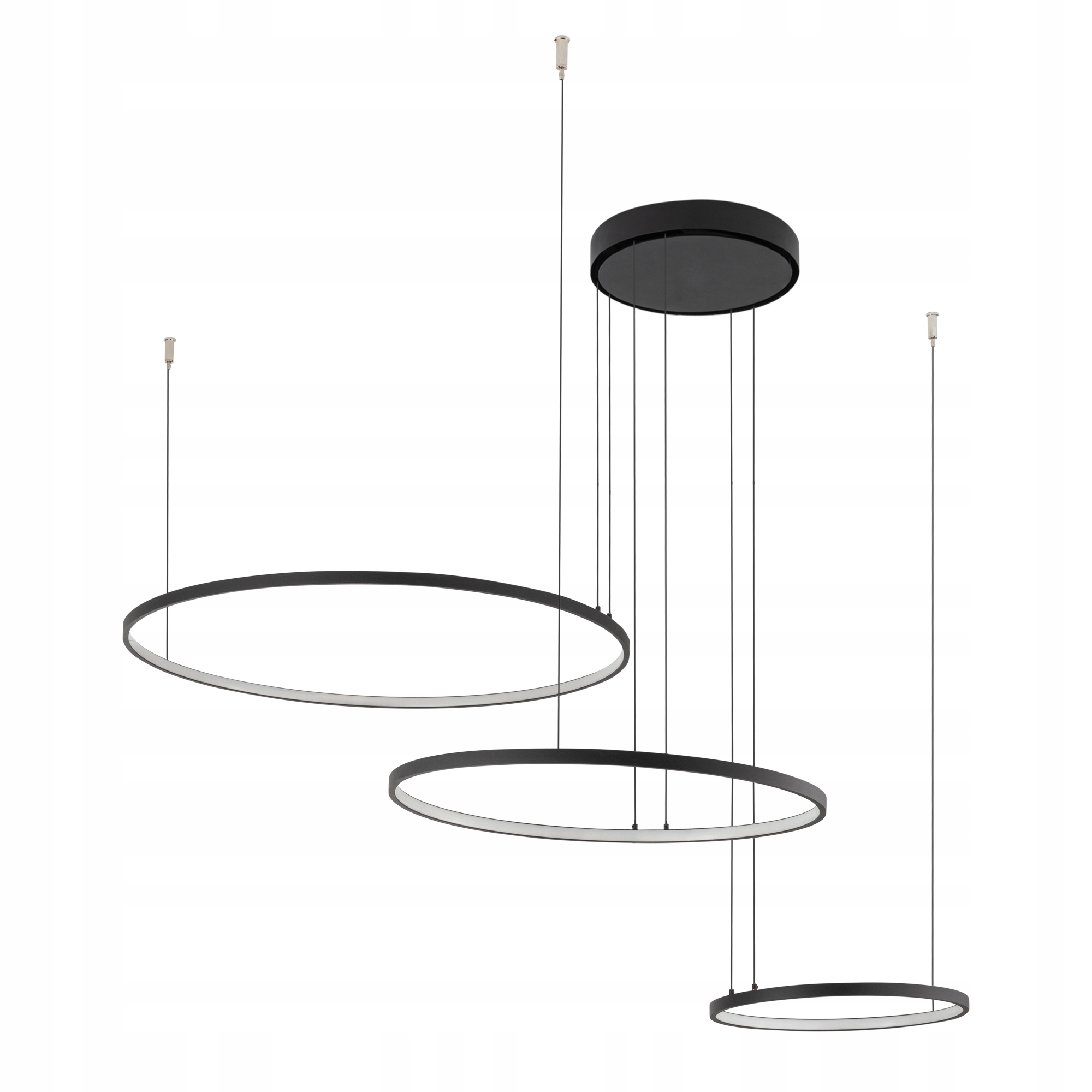 Závesná lampa Nowodvorski Circolo Led čierna obývacia 3000K