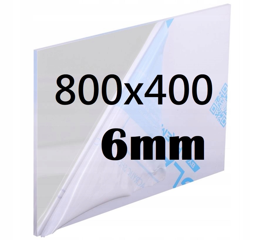 Plexi Plexi Plexi Plexa na míru 80 cm x 40 cm x 6 mm
