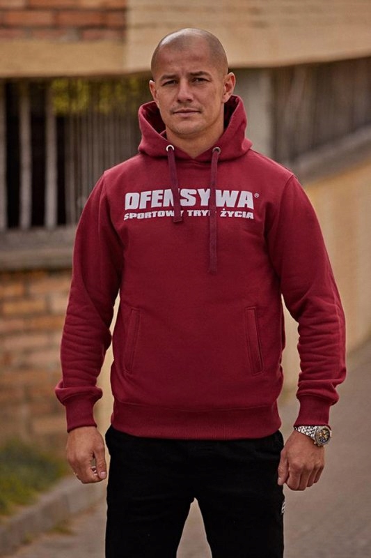 Bluza Ofensywa Sportowy tryb życia bordowy XXL