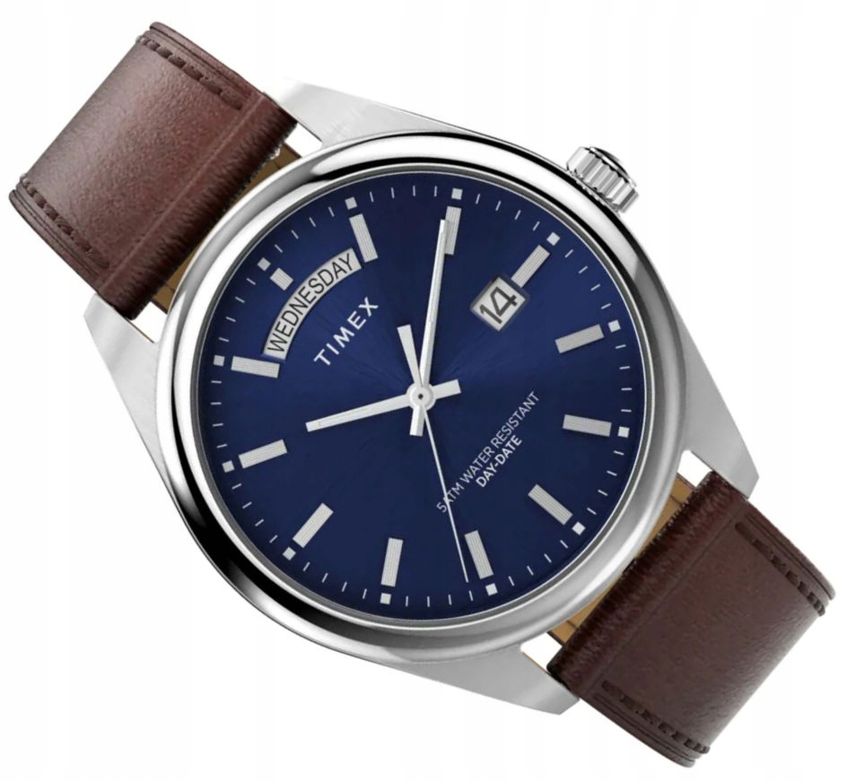 Klasický Modrý Pánské Hodinky Na Opasku Timex Legacy Day Date TW2W57200