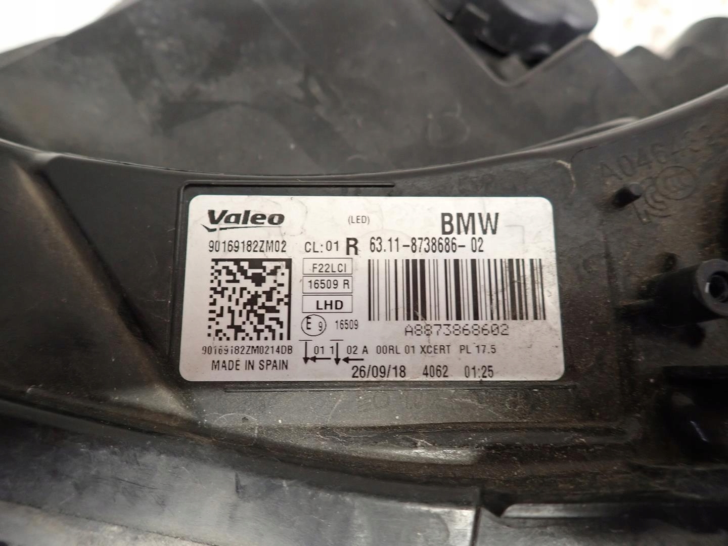 light front front right BMW 2 F22 F23 LIFT FULL LED 8738686