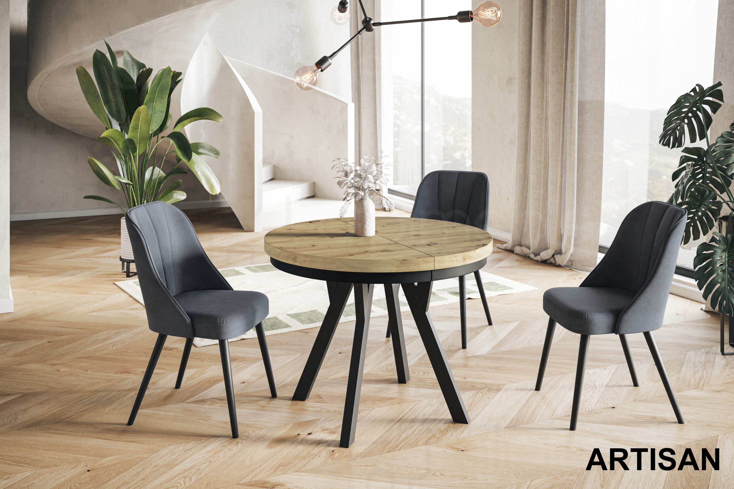 Stół rozkładany EVO 80/130 okrągły Z MASKOWNICĄ Kod producenta EVO