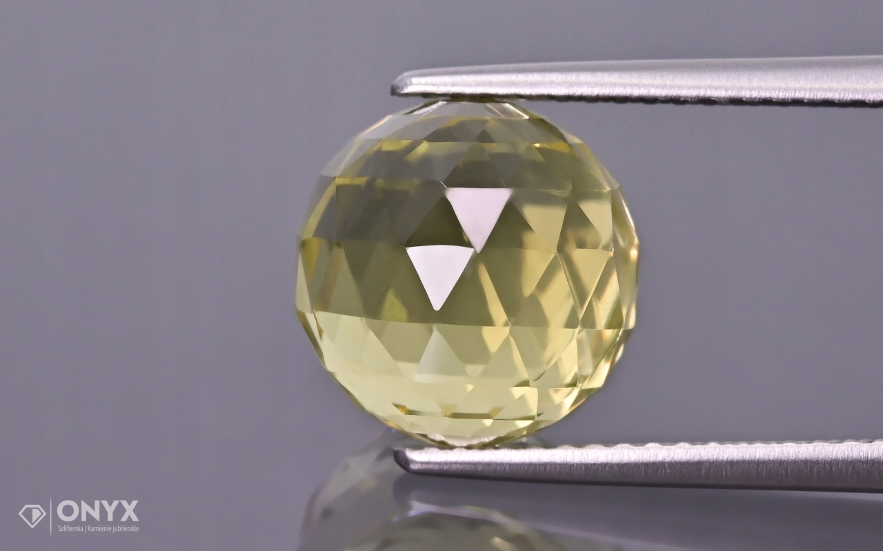 Křemen lemon fazetovaný kulička fi 10 mm