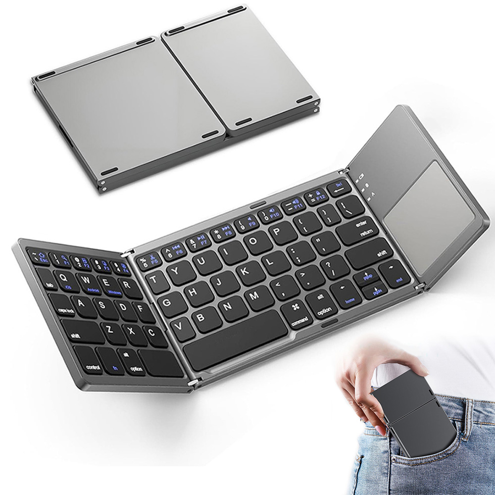 Składana Bezprzewodowa Do Klawiatura Smartfon Android iPhone Bt Touchpad