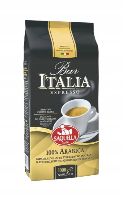 Levně Saquella Káva zrnková 100% Arabica Bar Italia 1 kg