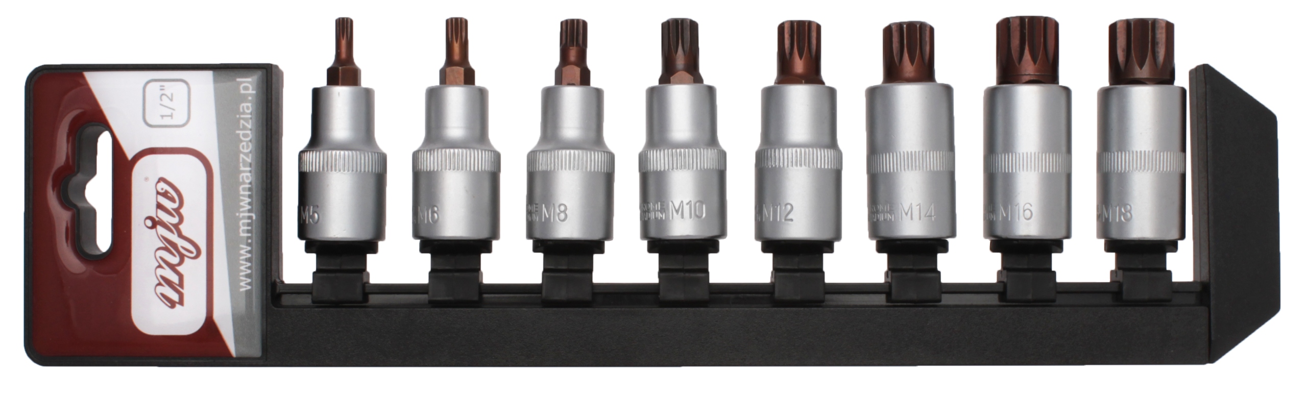 Komplet nasadek trzpieniowych 1 2 SPLINE MJW