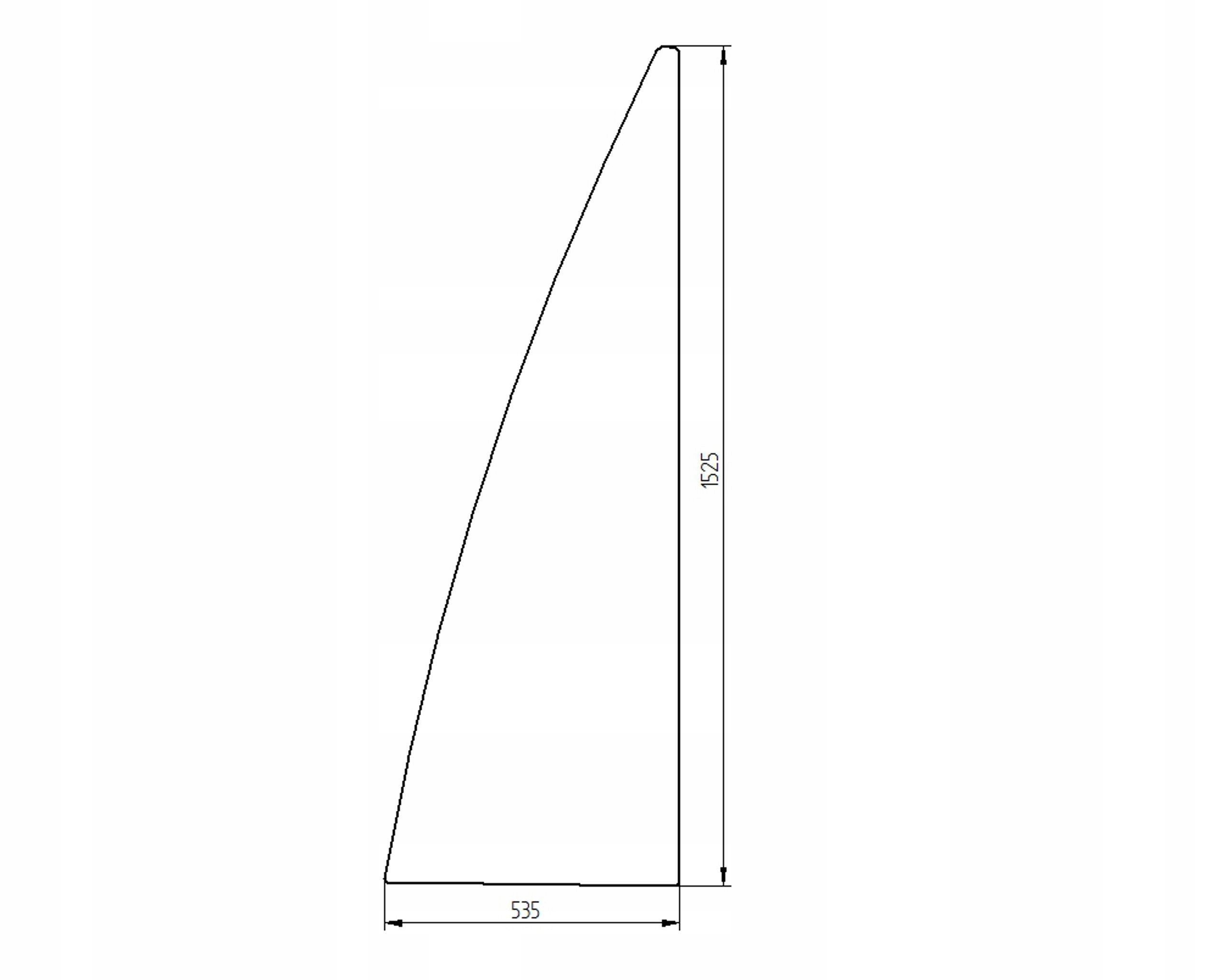 sklo bagr přední boční 263G6-74111