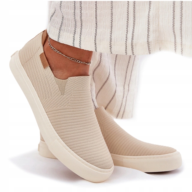 Dámské Látkové Tenisky Slip-on Big Star RR274721 Béžové 41