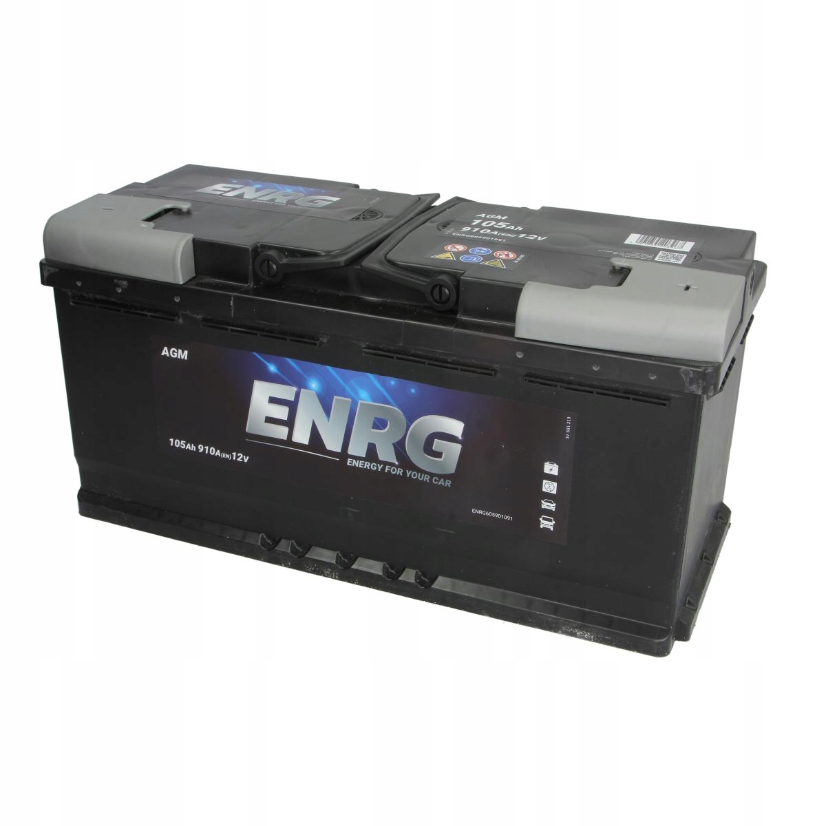 Akumulátor ENRG START&STOP AGM 105Ah 910A P+