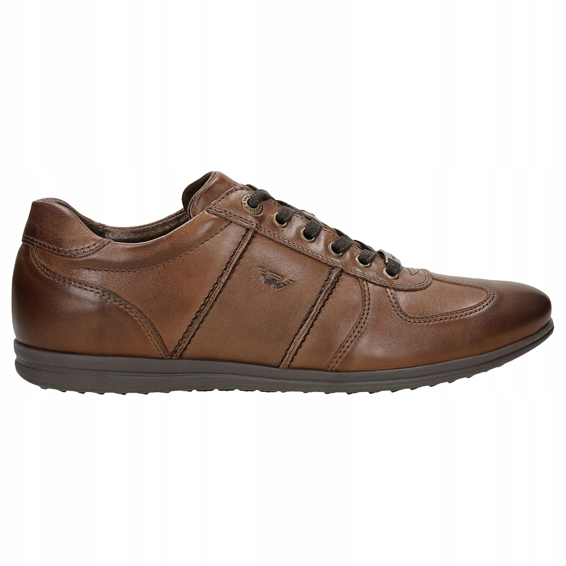 Boty Wojas Polobotky pánské kožené hnědé vel.