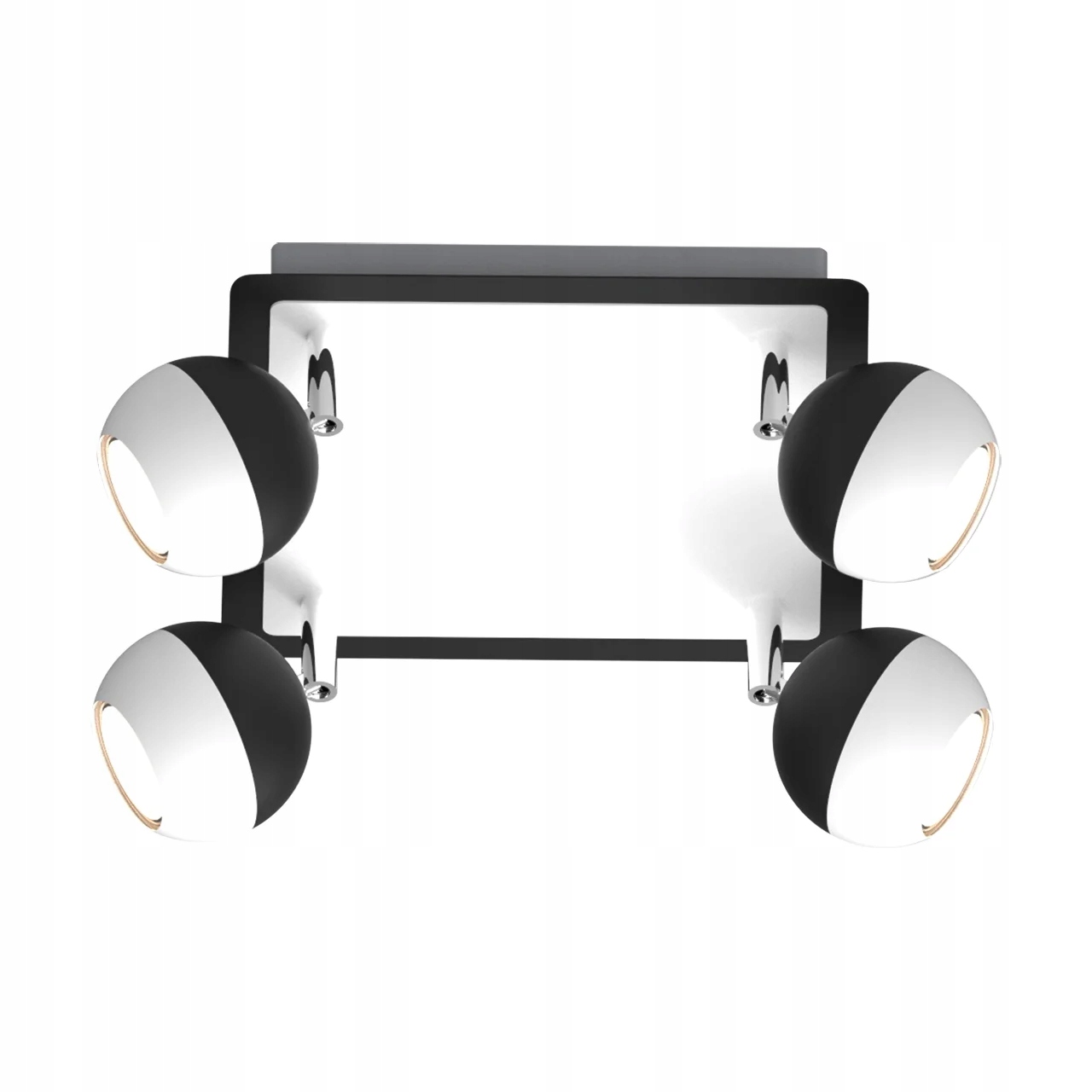 Stropní svítidlo čtvercová bílo-černá 4xGU10 35W do obývacího pokoje Struhm