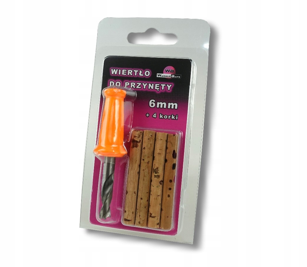 Wiertło Do Przynęty 6mm 4 Korki Warmuz Baits