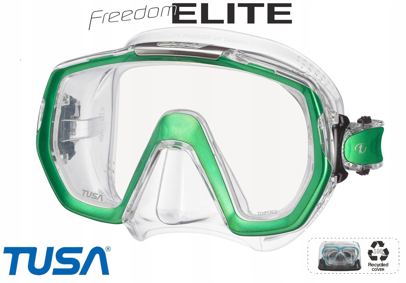 Tusa Maska Do Nurkowania Nurkowa M1003 Eg Freedom Elite zielona