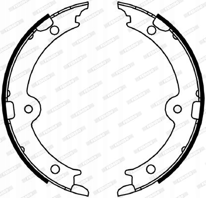 ZESTAW SZCZĘK HAMULCOWYCH, HAMULEC POSTOJOWY Producent części Ferodo