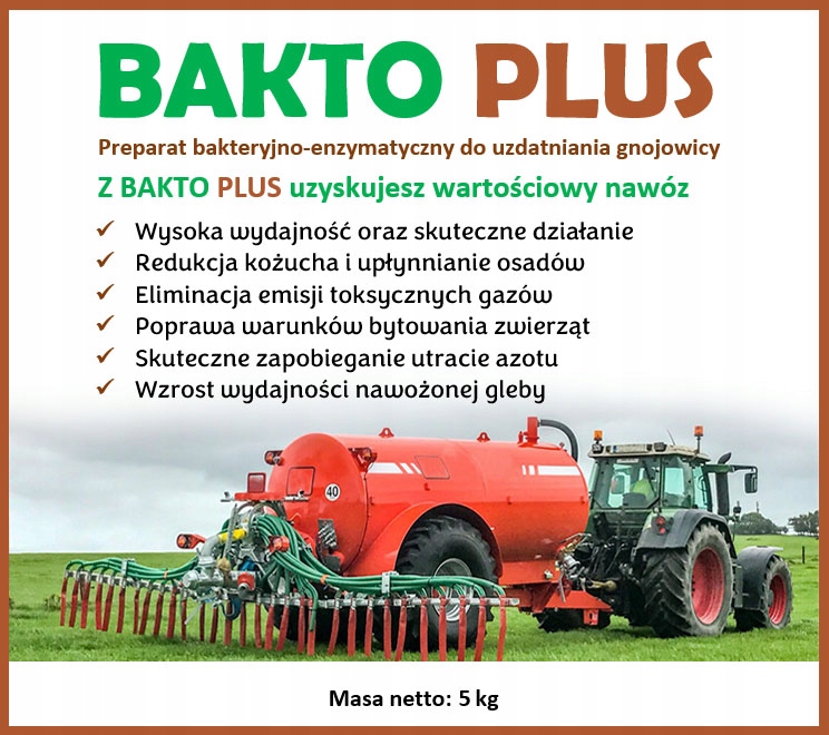 BAKTO PLUS bakterie do uzdatniania gnojowicy 1kg Producent inna