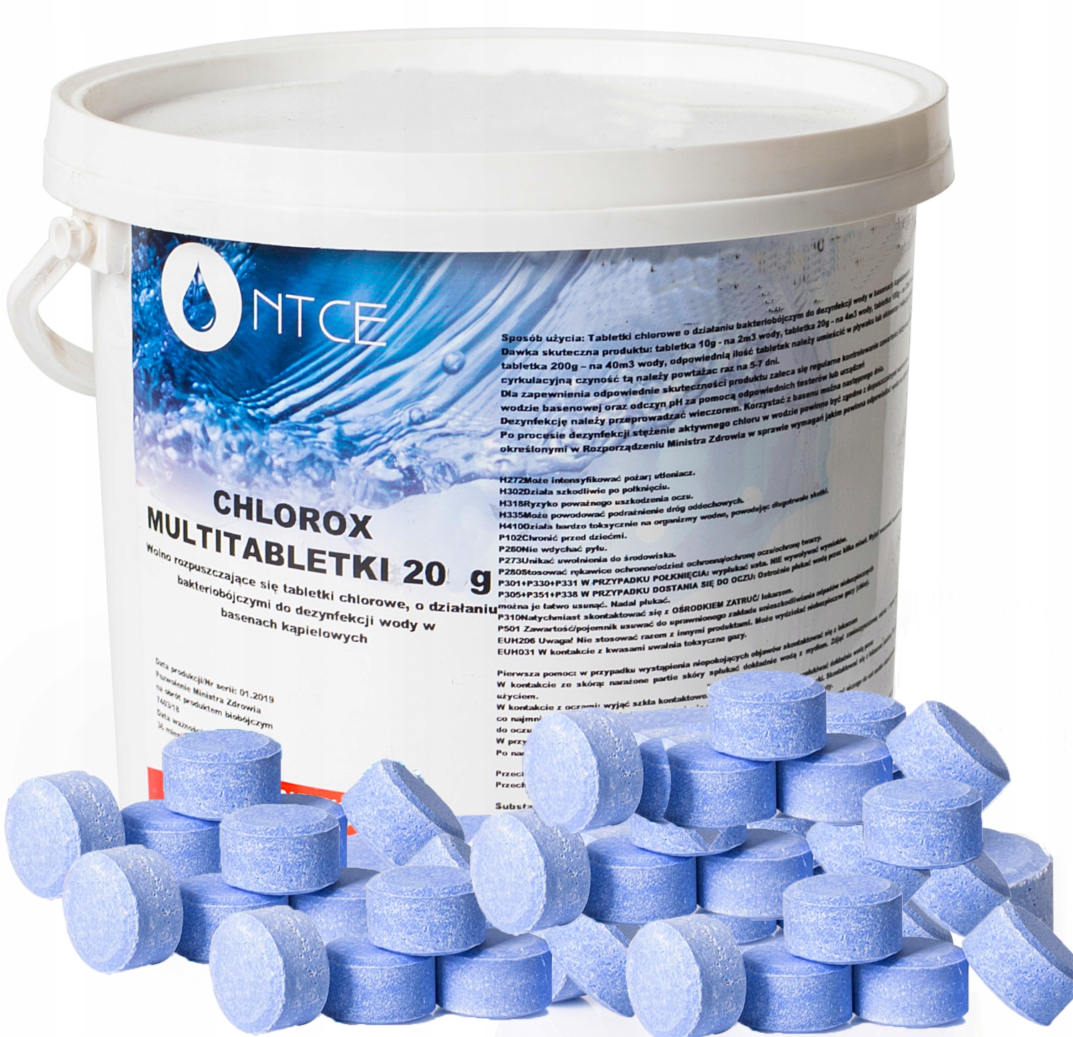 Chlor Multi Tabletki 12w1 Chemia Do Basenu Blue 3kg Małe 20g Ntce x150