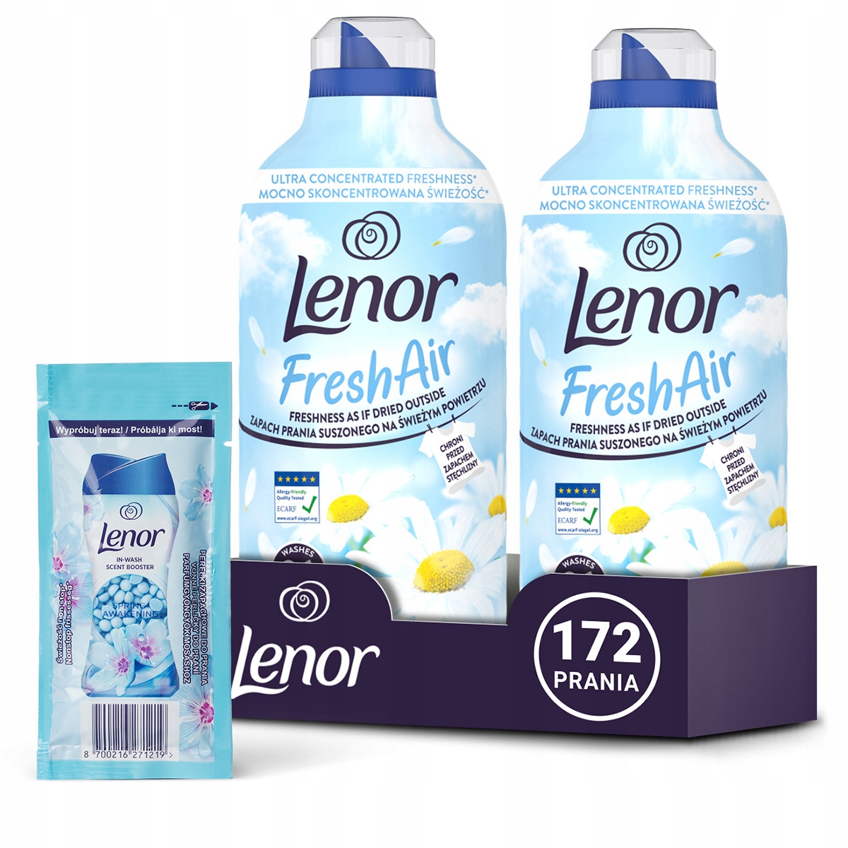 Lenor Fresh Air Płyn do płukania tkanin Sensitive 1,2L 172 prania