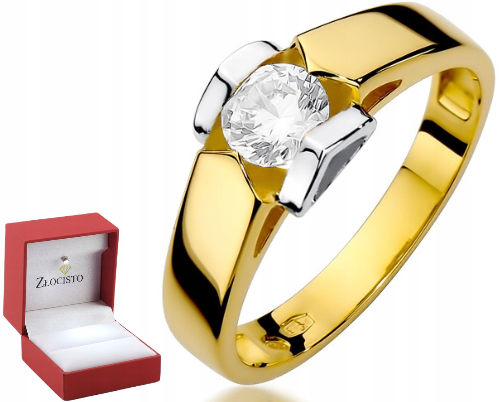 Zlatý Prstýnek S Briliantem A Diamantem Pro Ženu