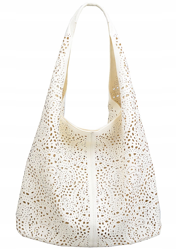 ANDREA MASSI TOREBKA damska pojemna worek A4 2w1PASEK DESIGN AŻUROWY Marka inna