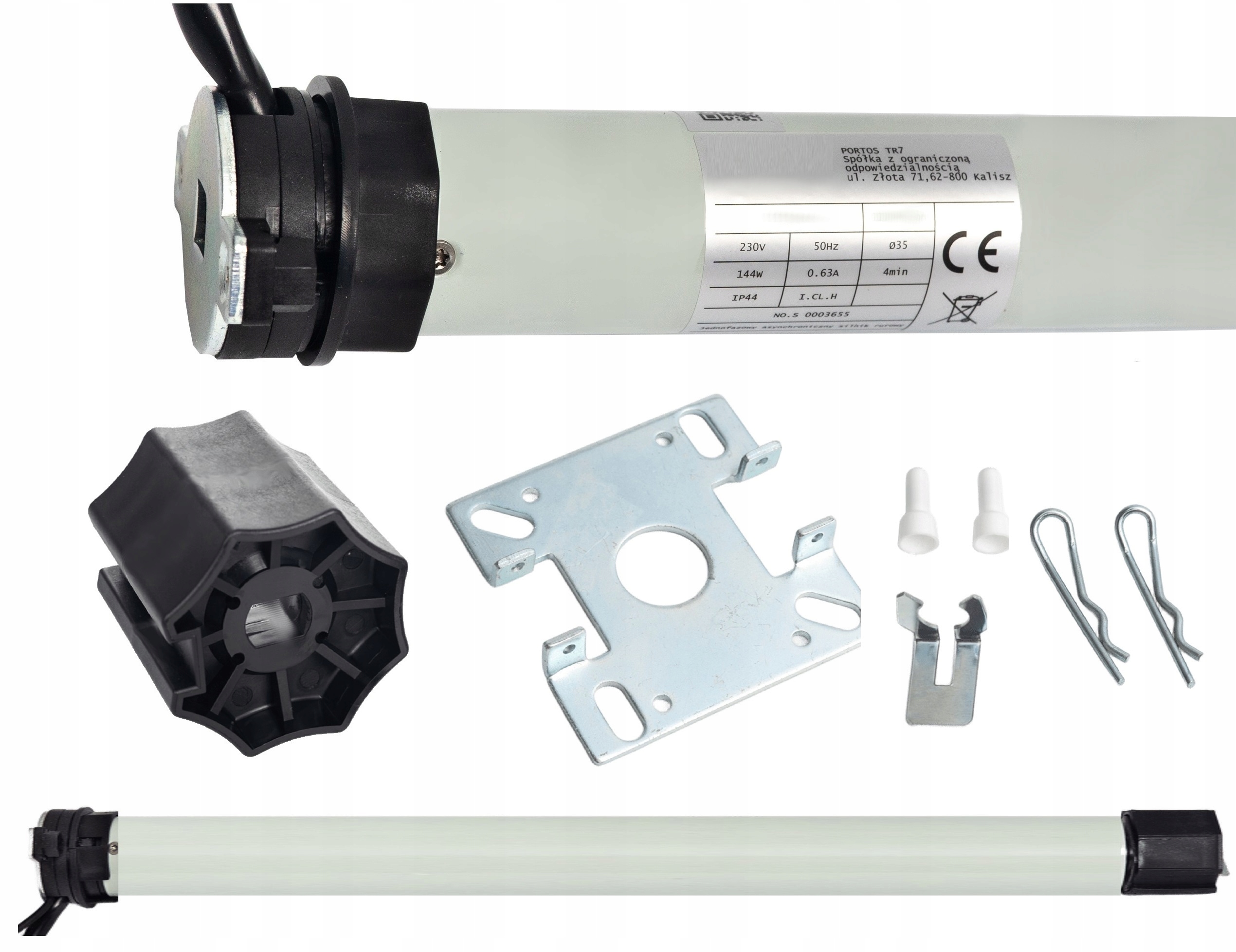 Káblový preťažovací motor pre vonkajšie rolety Portos Fi 40 mm 10 Nm