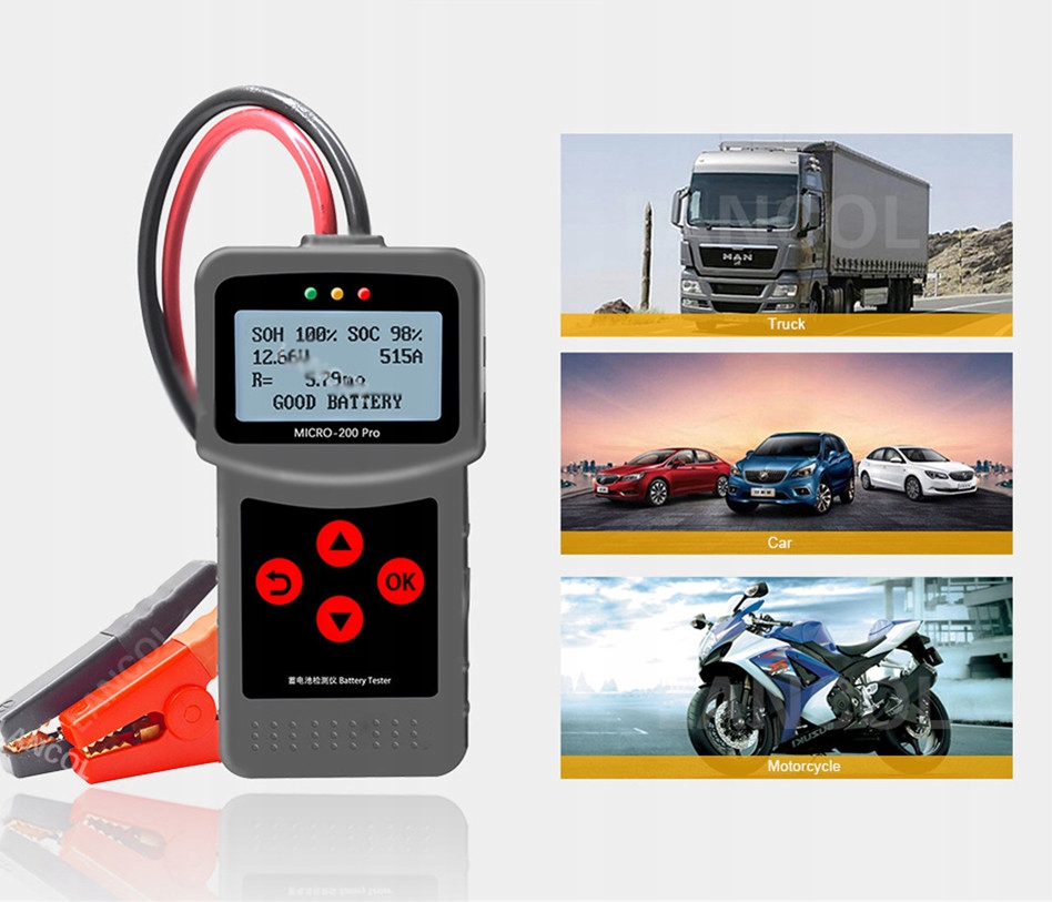 ЦИФРОВОЙ АВТОМОБИЛЬНЫЙ АККУМУЛЯТОР ТЕСТЕР АНАЛИЗАТОР