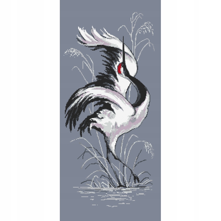 Křížková výšivka Vyšívací sada Jeřábový zpěv