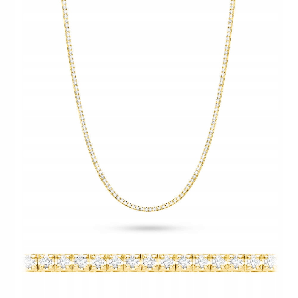 Zlatý Náhrdelník S Diamanty A Brilianty 585 4,38 Ct