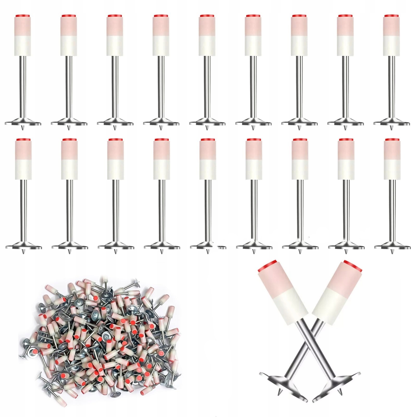 400 sztuk gwoździ Do gwoździarki, gwoździarki pneumatycznej, gwoździe stalo