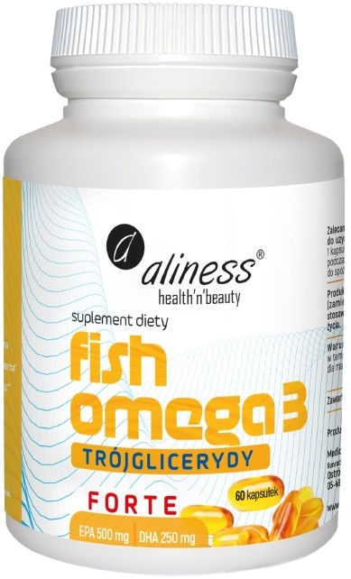 ALINESS Fish OMEGA 3 Forte 500 250MG EPA DHA функции сердца иммунитет мозг