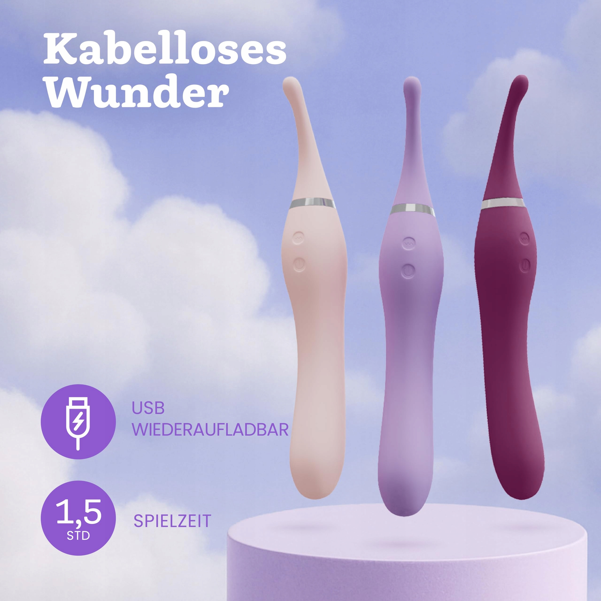 DUREX Wibrator 2w1 Klitoris i Dildo 10 Trybów Wodoodporny Bezprzewodowy — miniatura 6