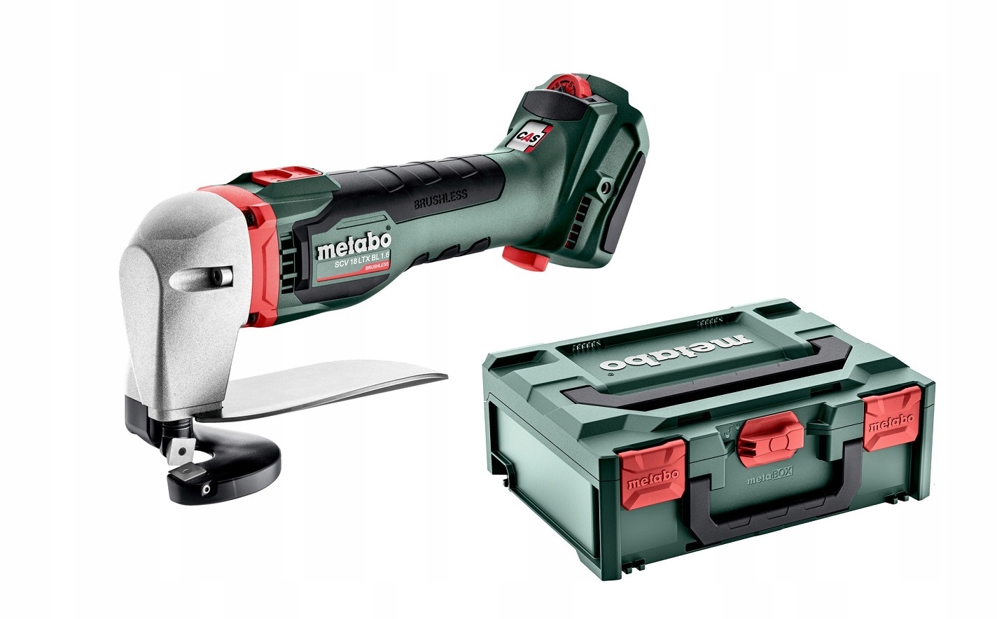 Poręczne Nożyce Akumulatorowe Do Cięcia Blachy Metabo Scv 18 Ltx Bl 1.6 18V