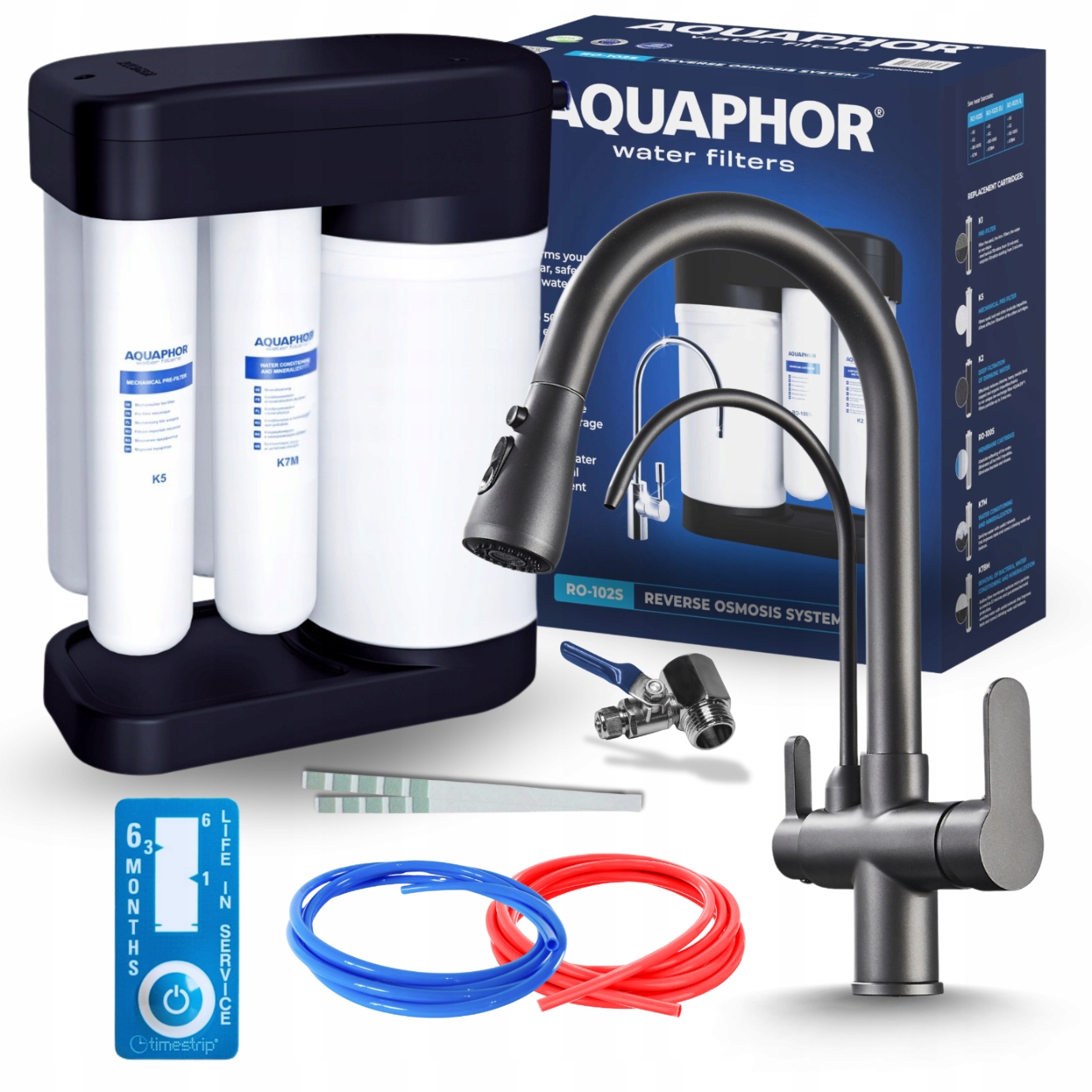 Kuchynská Batéria S Výsuvným Výtokom Z Grafitu A Filtrom Reverznej Osmózy Pzh