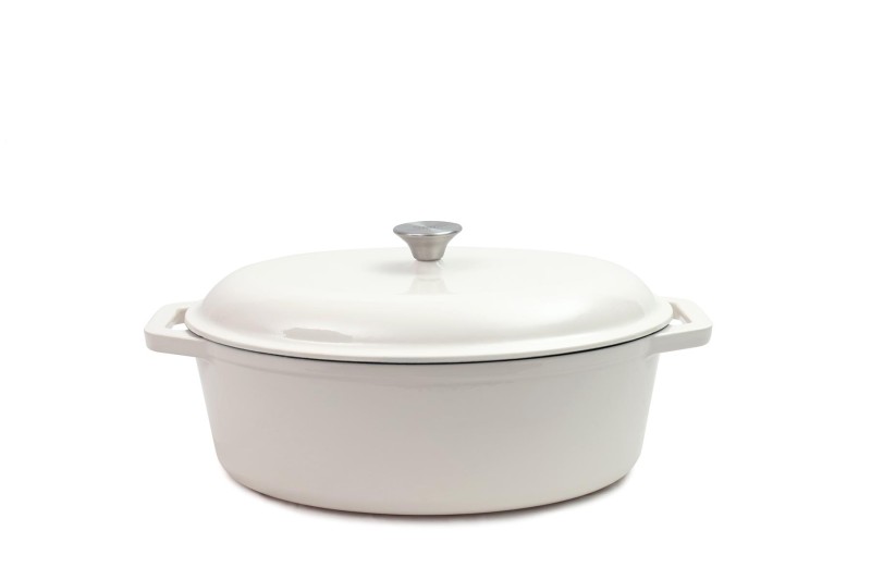 Hrniec Liatinový oválny Tierra 36 cm 7,5L krémový Nois