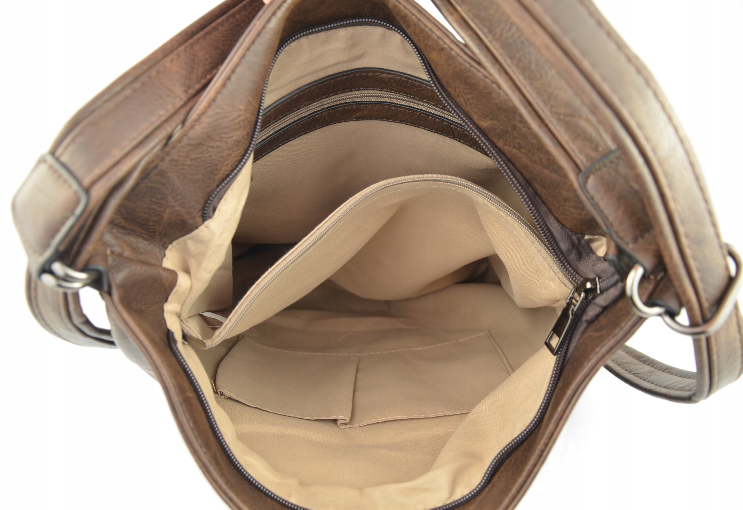 Torboplecak damska plecak torba 2w1 worek na ramie Wzór dominujący bez wzoru