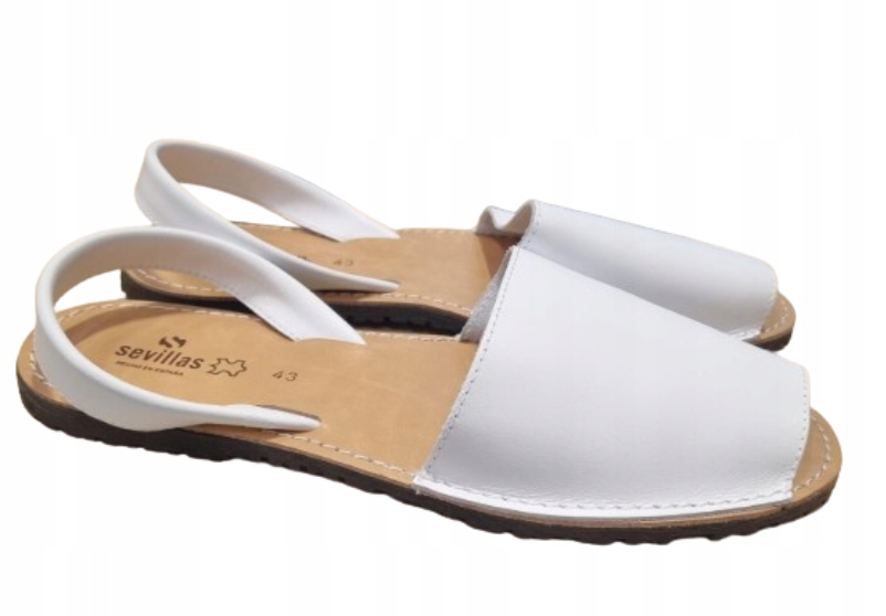 Sevillas Dámské Sandály Bílé Nazouvací Kožené 43 Žec