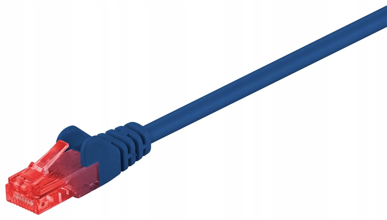 Kabel Patchcord Cat6 U Utp RJ45–RJ45 7,5m Niebieski Gigabit Ethernet Lan