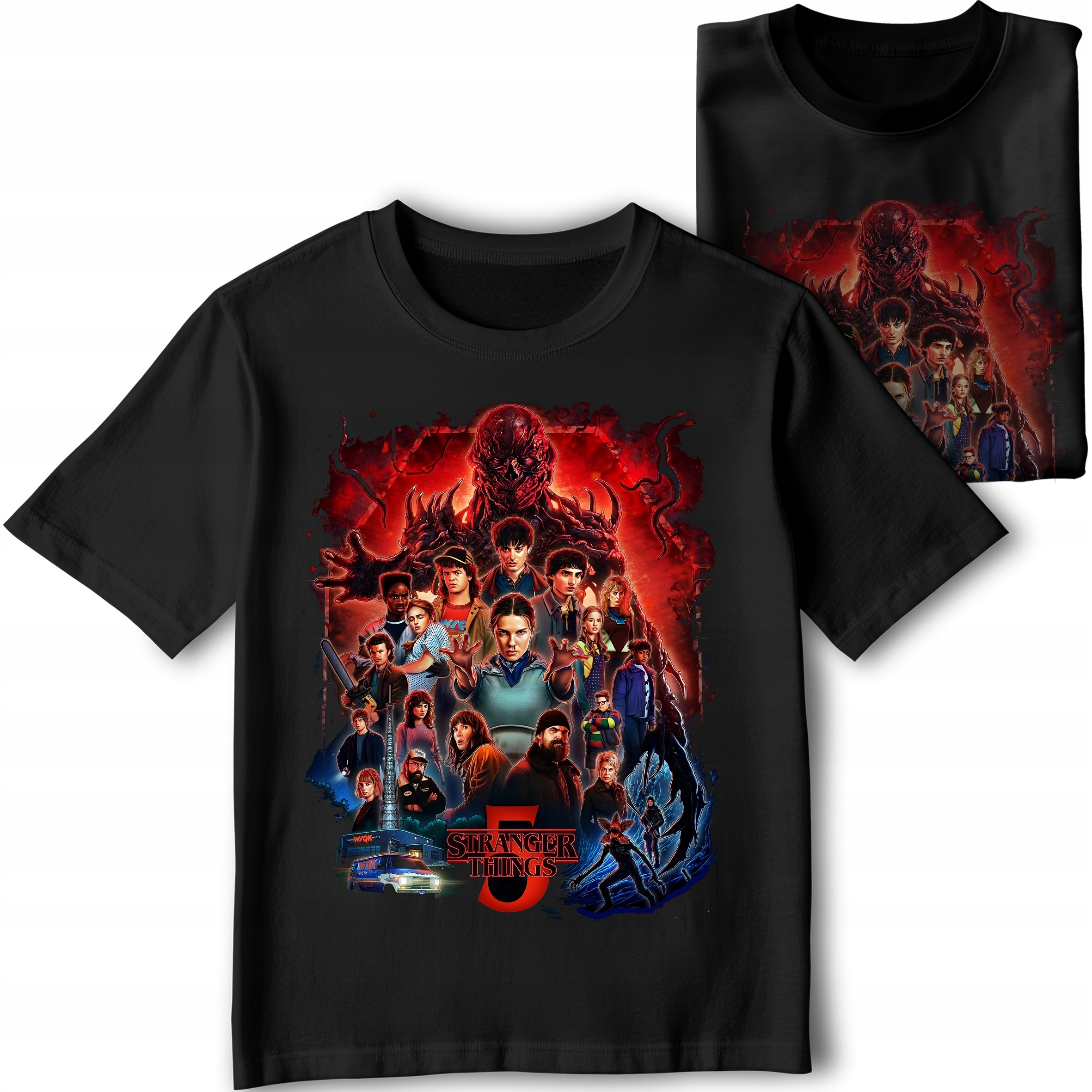 KOSZULKA DZIECIĘCA CZARNA STRANGER THINGS 5 SERIAL FILM [M] 140cm
