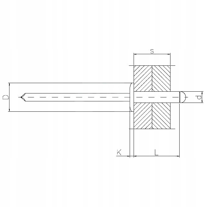 NITY ZWYWALNE ALU/STAL Z ŁBEM PŁASKIM 4,8x10 1kg Marka Azmet