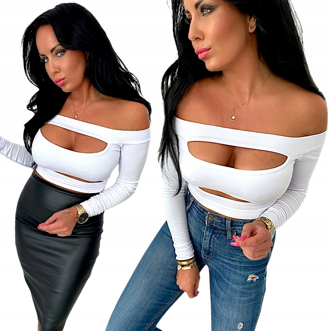 Dámská halenka s dlouhým rukávem, španělský výstřih s výřezy, velikost S 36