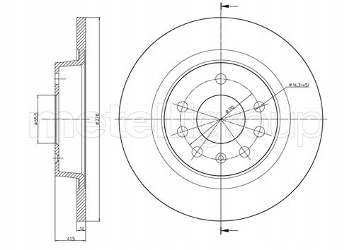 2904-0001 METELLI TARCZA HAMULCA OPEL VECTRA C 02- Liczba tarcz w ofercie 1