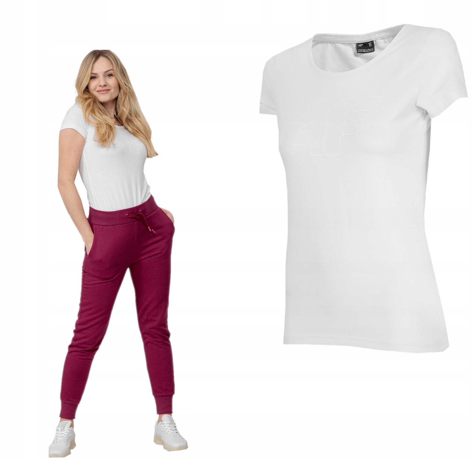 

4F T-shirt Koszulka Damska TSD353 Biała XXL